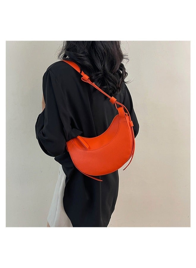 Rup Art CrescentShaped Ladies Bag  Large Capacity HalfMoon Handbag with Adjustable Shoulder  Crossbody Strap - Image 2