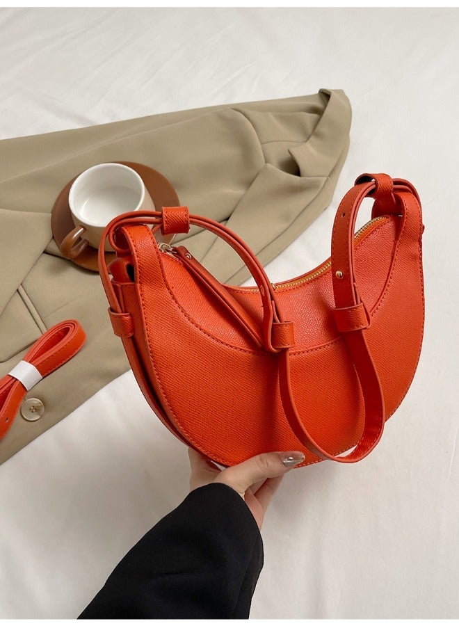 Rup Art CrescentShaped Ladies Bag  Large Capacity HalfMoon Handbag with Adjustable Shoulder  Crossbody Strap - Image 3