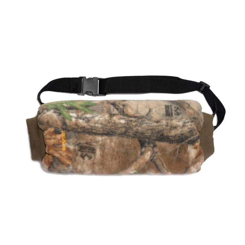 HOT SHOT Menâ€™s Camo Razorback Reversible Fleece Hand Muff â€“ Realtree Edge/Blaze Orange Outdoor Hunting - Image 1