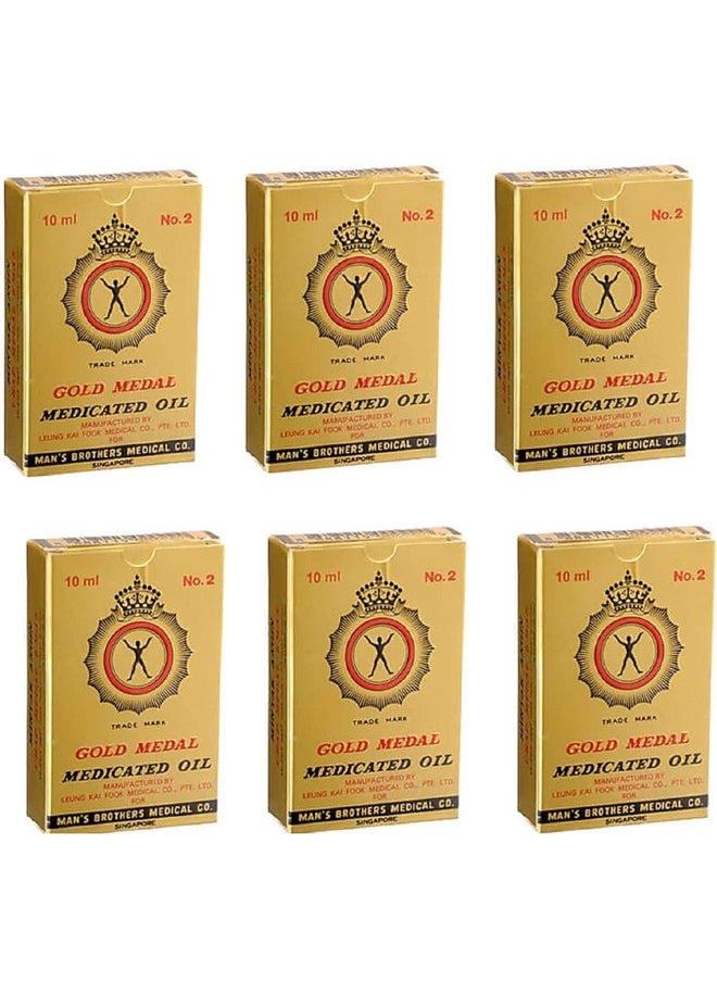 GOLD MEDAL Medicated Pain Killer Oil 10ml (Pack of 6)  - Image 1