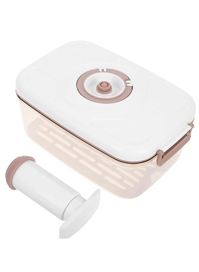 هومستر حاويات ختم الفراغ 1.2L ، تخزين الأغذية المثبتة الهواء مع المضخة والمصفية. مقاومة للتسرب ، خالية من BPA لإعداد الوجبات ، والبقايا ، التبحير - الحفاظ على الطازجة لفترة أطول - Image 2