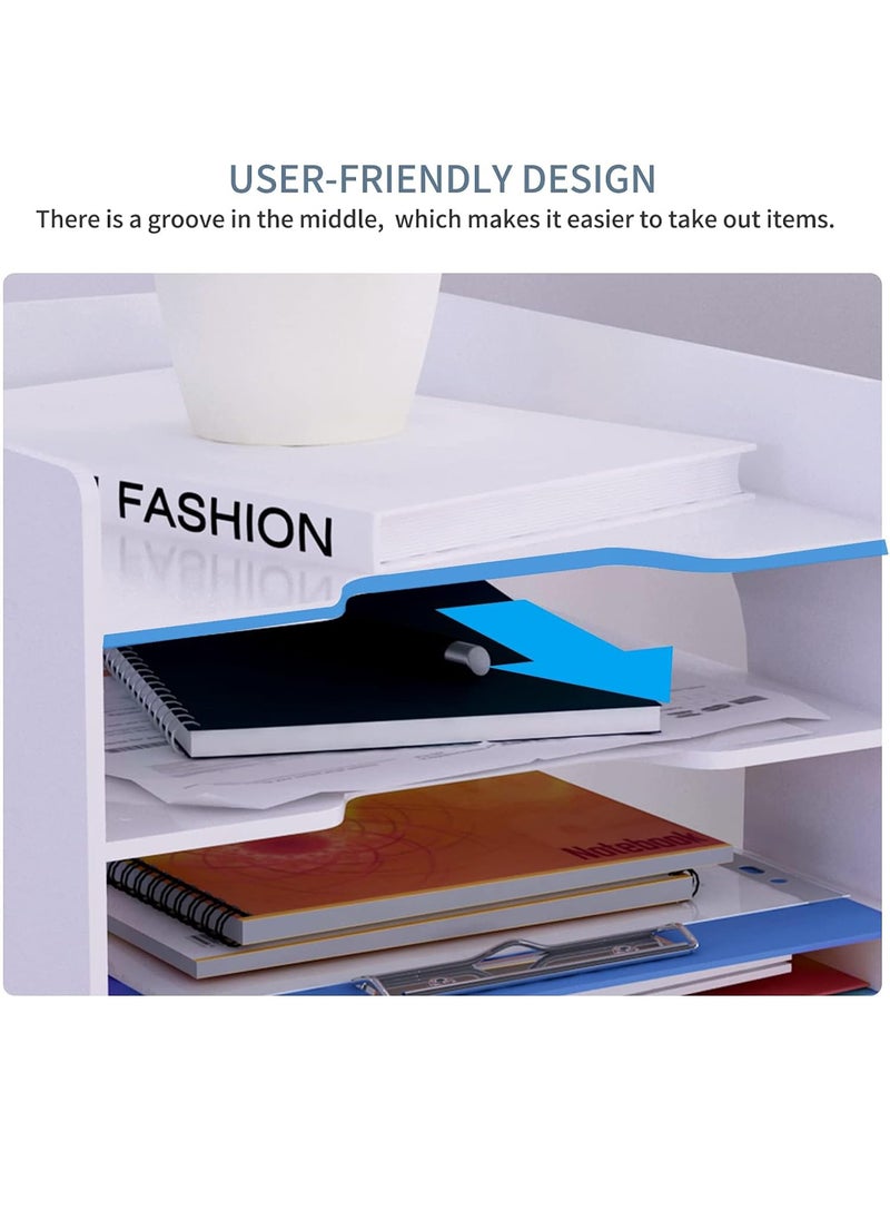 Kidle Office Desktop Folder Organizer File Storage Rack Office Storage Box  - Image 4