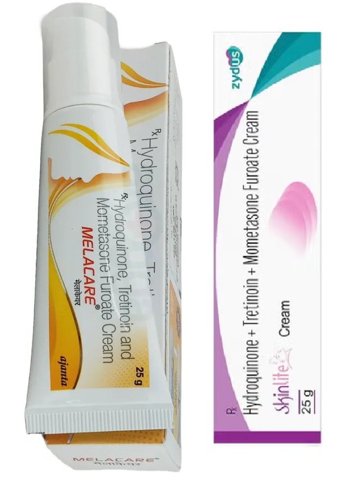 Ajanta Melacare Cream 25 g And Skin Lite Cream Hydroquinone And Tretinon And Mometasone Furoate Cream 25 g