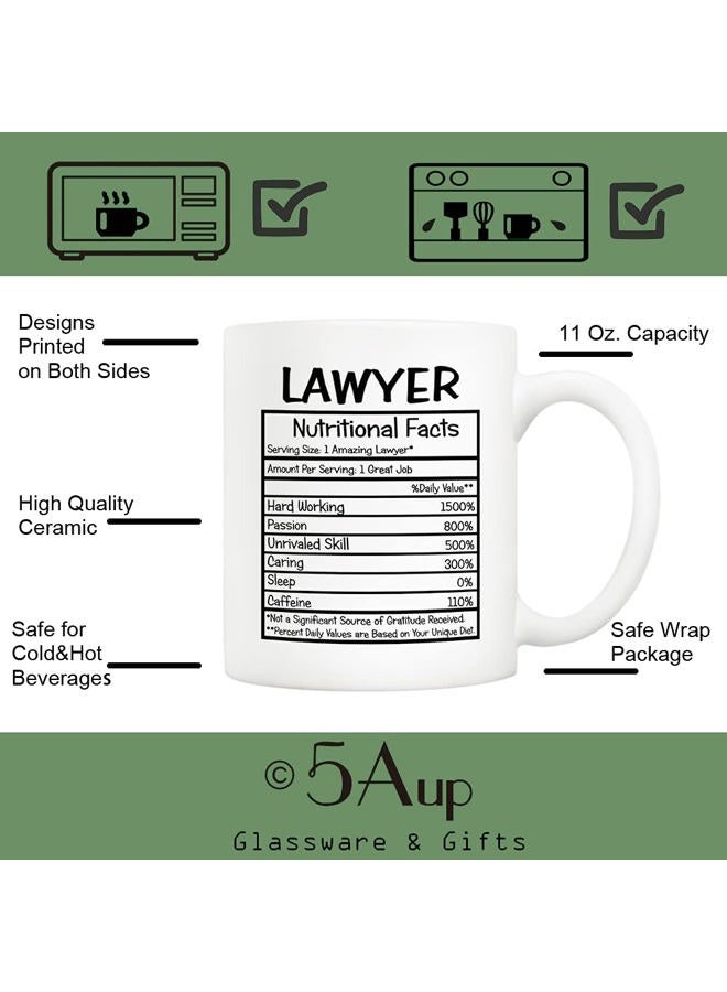 5Aup Gifts Lawyer Nutritional Facts Coffee Mug Christmas Gifts, Funny New Gag Novelty Gift from Friend Co-worker Colleague for Birthday, 11 Oz Novelty Ceramic Cups - Image 3