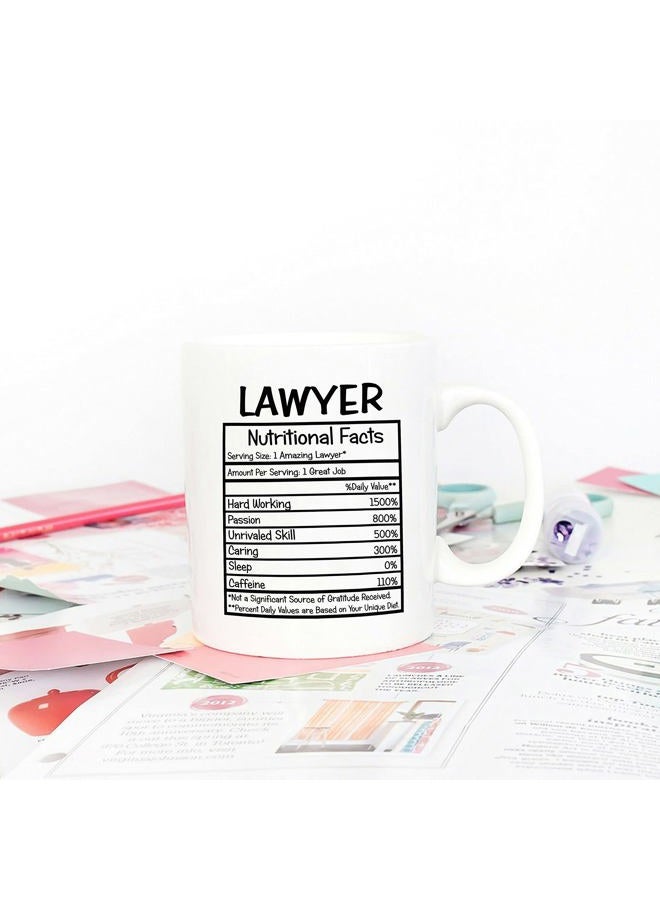 5Aup Gifts Lawyer Nutritional Facts Coffee Mug Christmas Gifts, Funny New Gag Novelty Gift from Friend Co-worker Colleague for Birthday, 11 Oz Novelty Ceramic Cups - Image 4