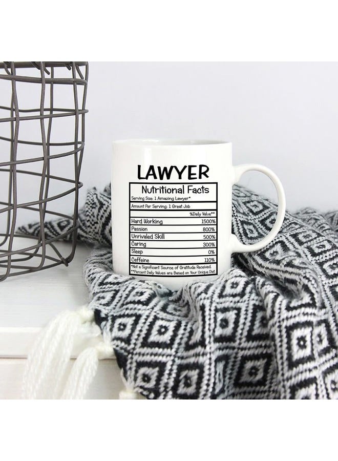 5Aup Gifts Lawyer Nutritional Facts Coffee Mug Christmas Gifts, Funny New Gag Novelty Gift from Friend Co-worker Colleague for Birthday, 11 Oz Novelty Ceramic Cups - Image 5