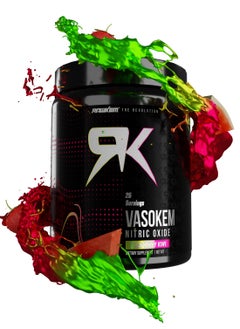 RawKem VasoKem - Muscle Pumps  Vasodilation Powerhouse – Nitric Oxide , pump preworkout -Muscle Growth, Enhanced Blood Flow, Energy Boost - 10 Ingrediens, citrulline, arginine 25 servings, 305 g