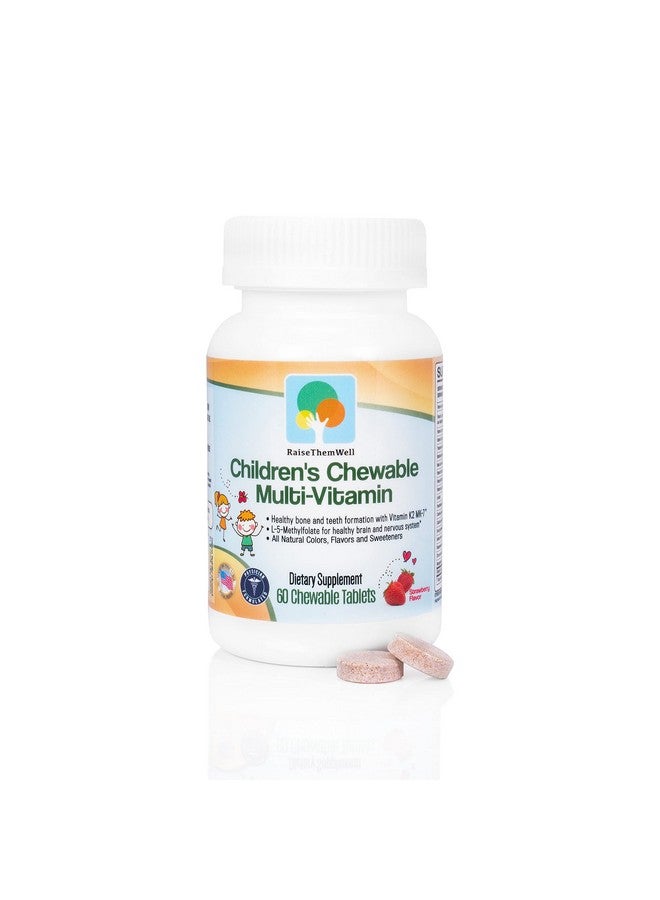 Raise Them Well Great Tasting Chewable Kids Vitamins | Multivitamin for Kids with All-Natural Colors, Flavors, and Sweeteners | Includes Free Kids Vitamin PDF | Strawberry - Image 1