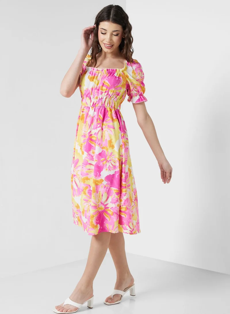 Ginger Floral Print Dress