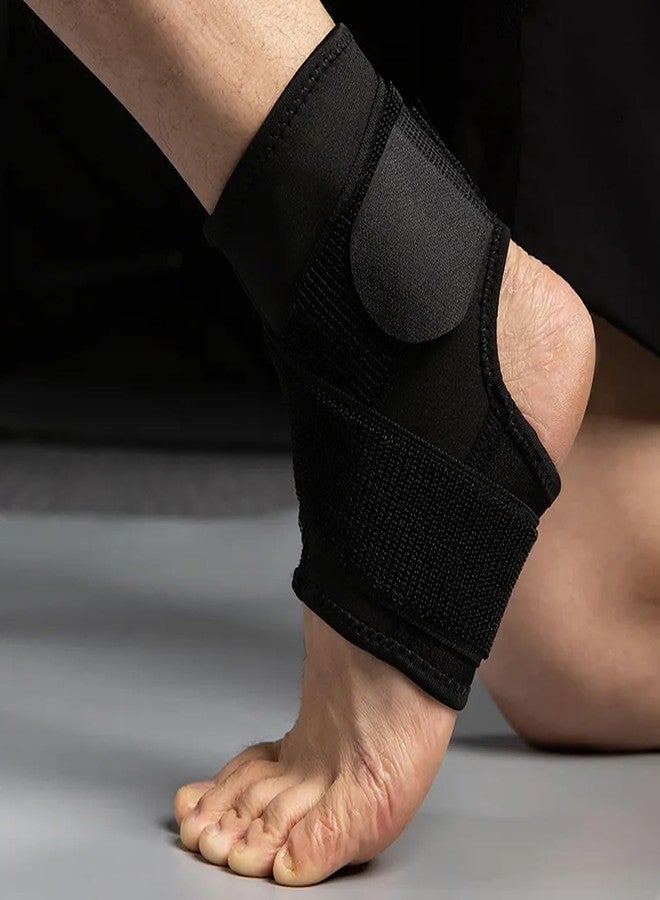 Dr Helix Black Ankle Binder | Compression Support for Ankle Injuries & Sprains, Breathable & Adjustable | Ideal for Sports, Recovery, & Daily Comfort - (Size - S) - Image 1