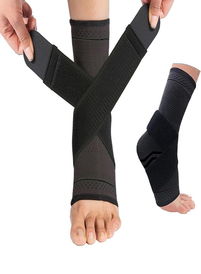 Dr Helix Black Ankle Binder | Compression Support for Ankle Injuries & Sprains, Breathable & Adjustable | Ideal for Sports, Recovery, & Daily Comfort - (Size - S) - Image 4
