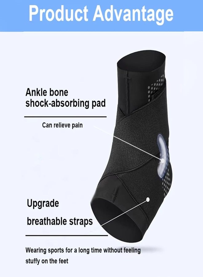 Dr Helix Black Ankle Binder | Compression Support for Ankle Injuries & Sprains, Breathable & Adjustable | Ideal for Sports, Recovery, & Daily Comfort - (Size - S) - Image 5