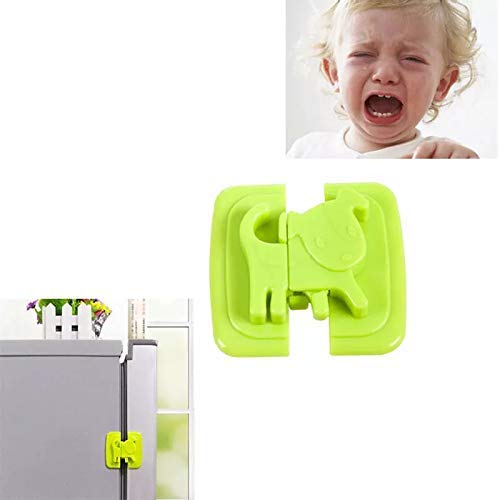 Home Refrigerator Fridge Freezer Door Lock Latch Catch Toddler Kids Child Baby Safety Locks for Garbage Can Safety Lock Easy to Install and Use  2 PK White - Image 4