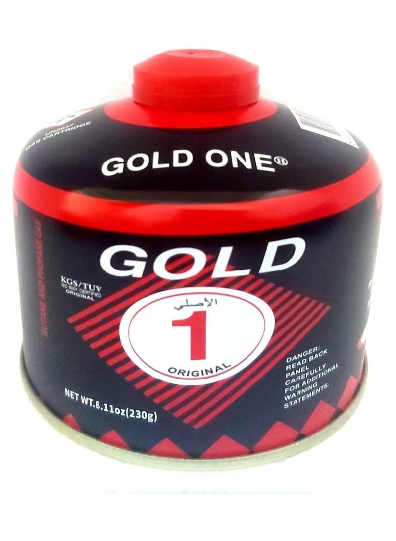 Gold Butane Gas Cartridge – 230G - Image 1