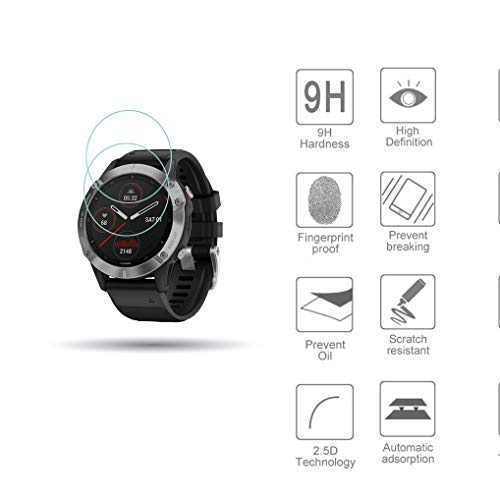 JIUJOJA 2Pack for Garmin Fenix 6/6 Pro/ 6 Sapphire/6 Solar Charging Sync Data Cable and 2Pcs Free HD Tempered Glass Screen Protector and 8pcs Color Charger Port Protector for Smart Watch - Image 4
