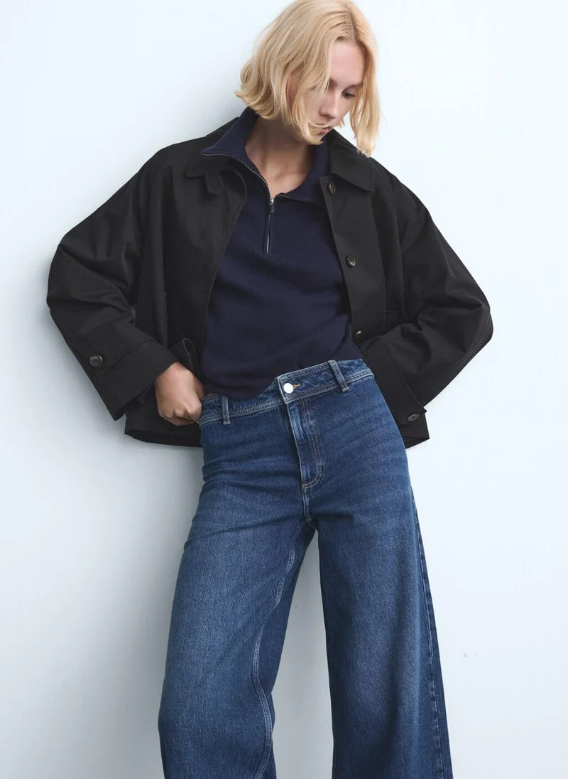 Mango  Catherin culotte high-rise jeans for Women | Best Price UAE