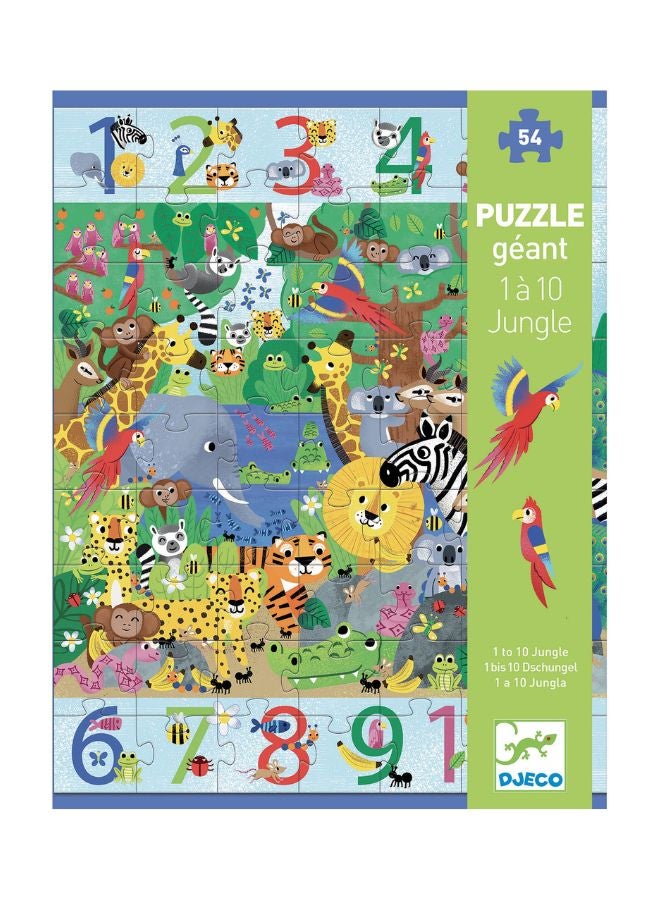 DJECO 1 To 10 Jungle Giant Puzzle - Image 1