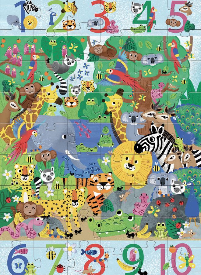DJECO 1 To 10 Jungle Giant Puzzle - Image 3