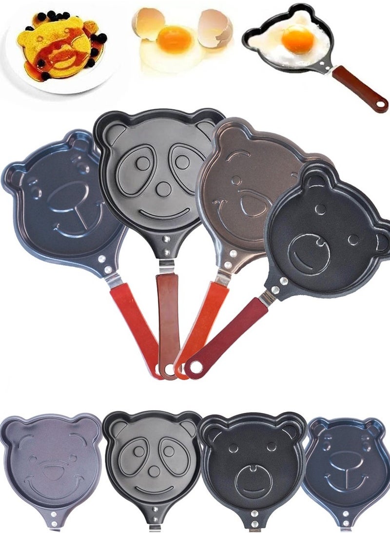QUTOOB Cartoon Shaped Frying Pan For Making Egg Omelette, Egg Fry, Crepes, Pancake, Blinis & Blintzes, 4 Different Shapes, More Creativity and More Fun, Pancake Frying Pan Ideal For Kids Breakfasts, Snacks  - Image 1