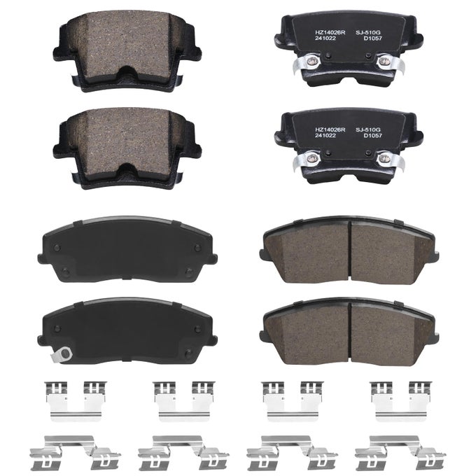 Replacement Front And Rear Brake Pads Set Compatible With Chrysler 300 And Dodge Challenger Charger Magnumceramic Disc Brake Pads Front And Rear Kit For Carsmooth Quiet Braking Performance
