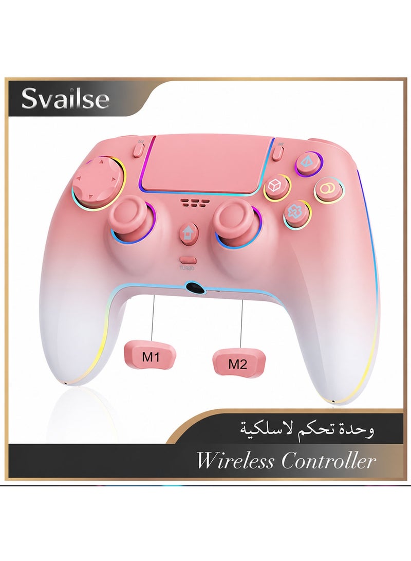 Wireless Hall‑Effect Controller for PS5, PC, Mac, Steam Deck, Hall‑Effect Joystick & Trigger, 7 Variable RGB Color, 1500 mAh Battery, 6‑Axis Gyroscope, Turbo, Programmable, Dual Vibration - Image 1
