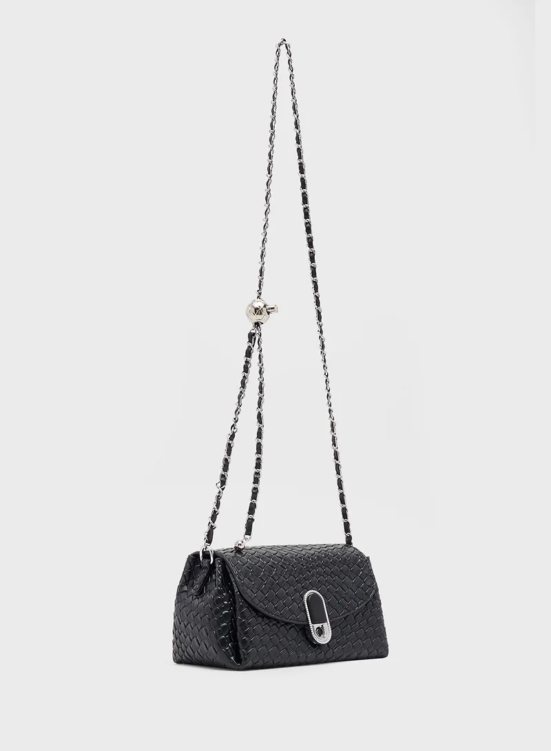 جينجر Woven Pattern Crossbody
