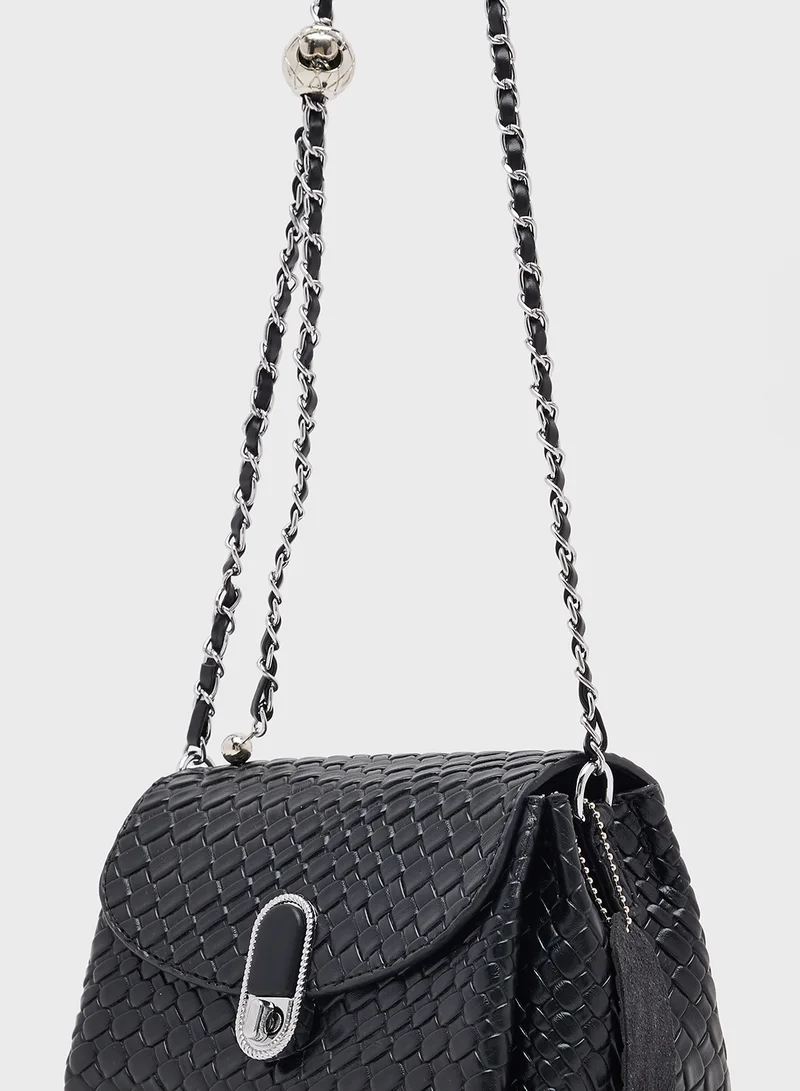 جينجر Woven Pattern Crossbody