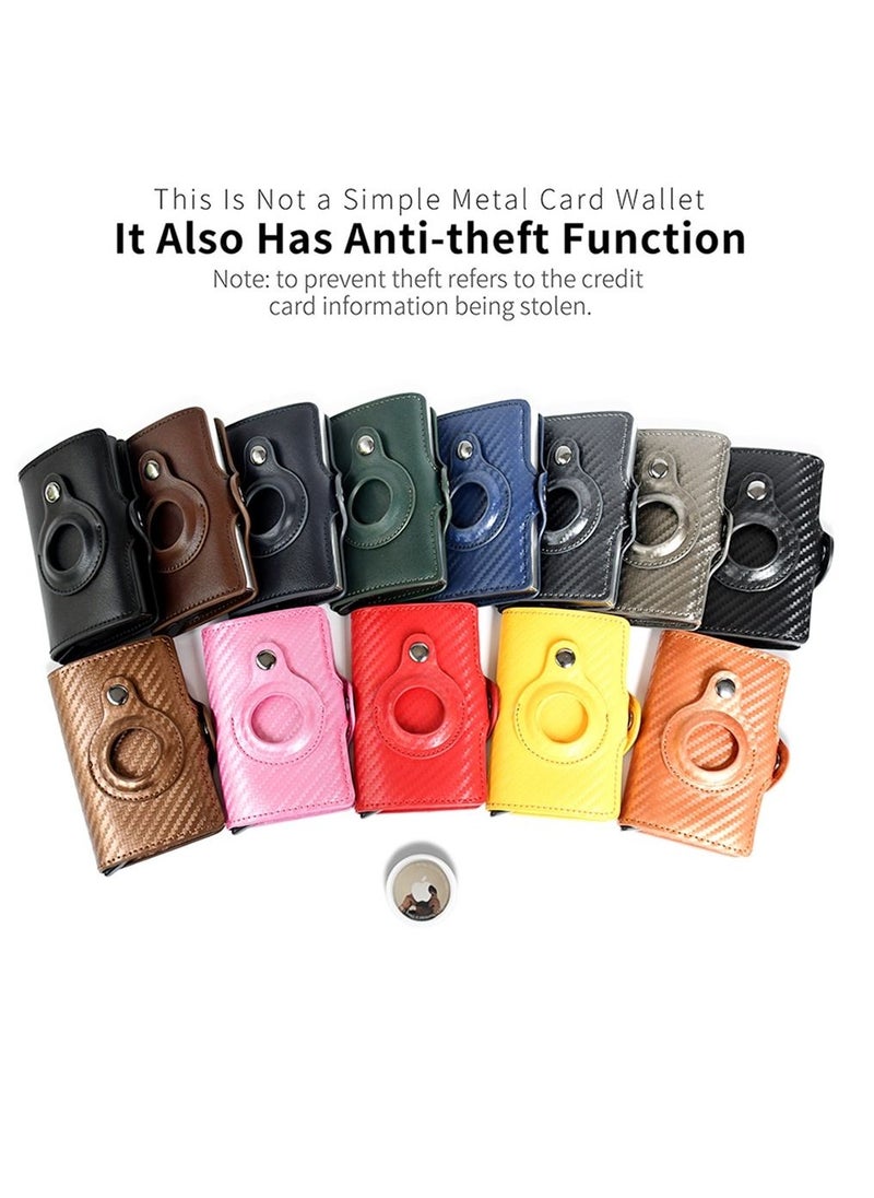 Generic - Rfid Card Holder Men Women Airtag Wallet Money Bag Leather Purse Slim Thin Wallets For Apple AirTags Tracker Air Tag - Image 1