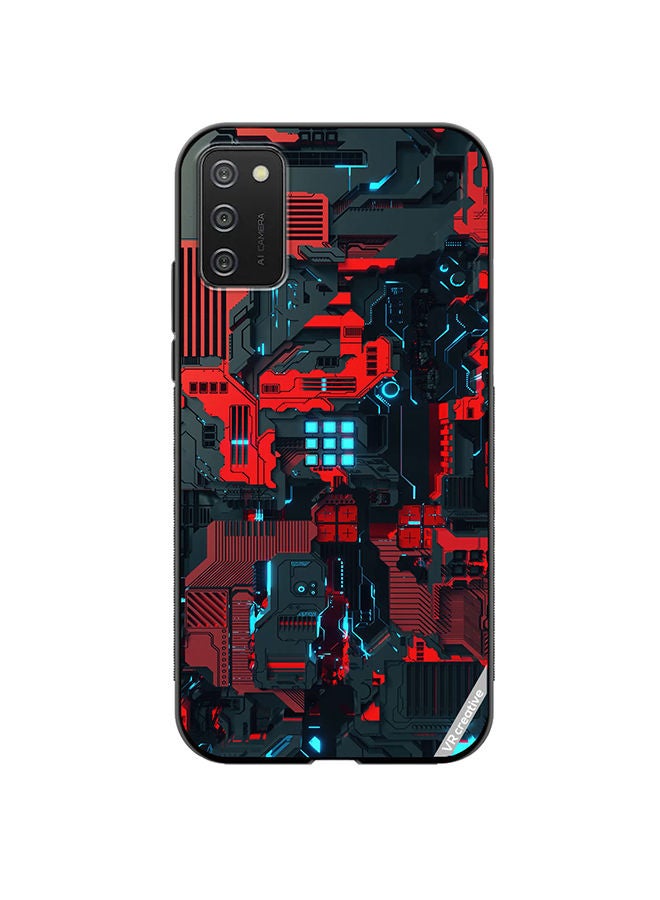 VR CREATIVE Protective Case Cover For Samsung Galaxy A03s Circuit Design Multicolour - Image 1