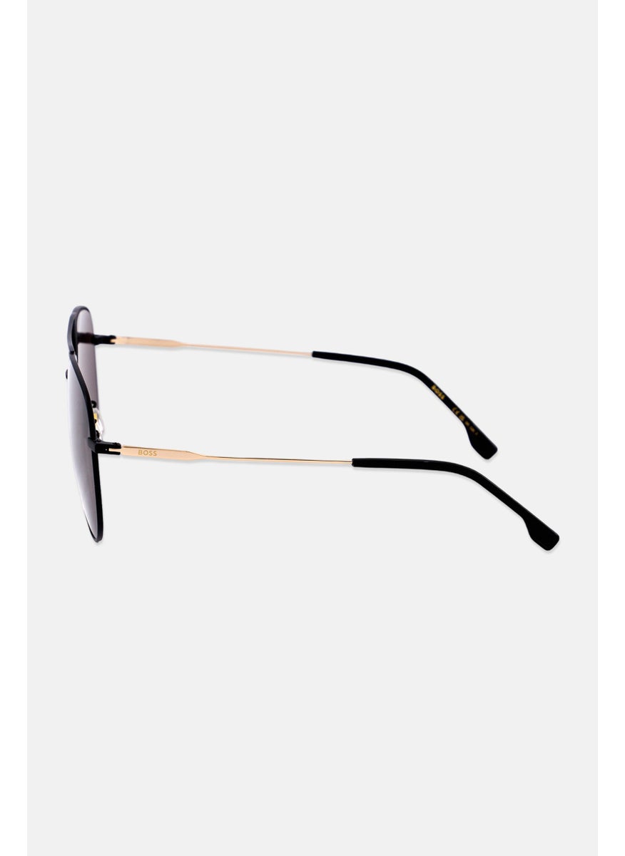 HUGO BOSS Men BOSS1558/0/F/S Aviator Sunglasses, Black  - Image 2