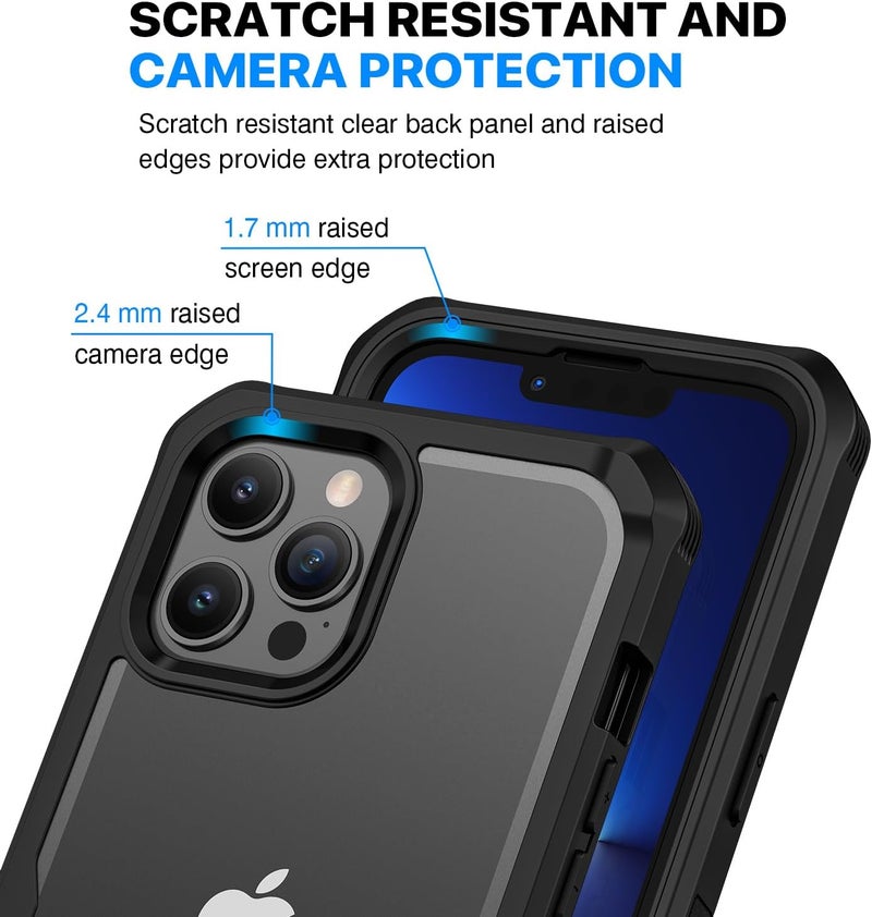CENHUFO Compatible with iPhone 13 Pro Case Built-in Privacy Screen Protector with Camera Lens Protector, 360° Full Body Shockproof Case for iPhone 13 Pro with Anti Spy Screen -Black Multiple sizes - Image 5
