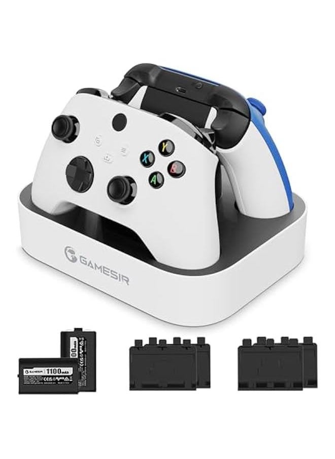 Generic - Controller Charger Station for Xbox One/Xbox Series X|S Controller, Fast Dual Chaging Docks for Xbox One X|S with 2x1100mAh Rechargeable Lithium Battery,LED Indicator - Image 1