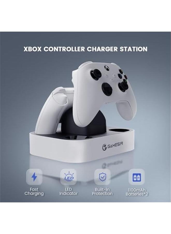Generic - Controller Charger Station for Xbox One/Xbox Series X|S Controller, Fast Dual Chaging Docks for Xbox One X|S with 2x1100mAh Rechargeable Lithium Battery,LED Indicator - Image 1