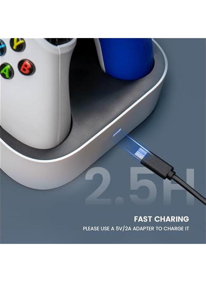 Generic - Controller Charger Station for Xbox One/Xbox Series X|S Controller, Fast Dual Chaging Docks for Xbox One X|S with 2x1100mAh Rechargeable Lithium Battery,LED Indicator - Image 1