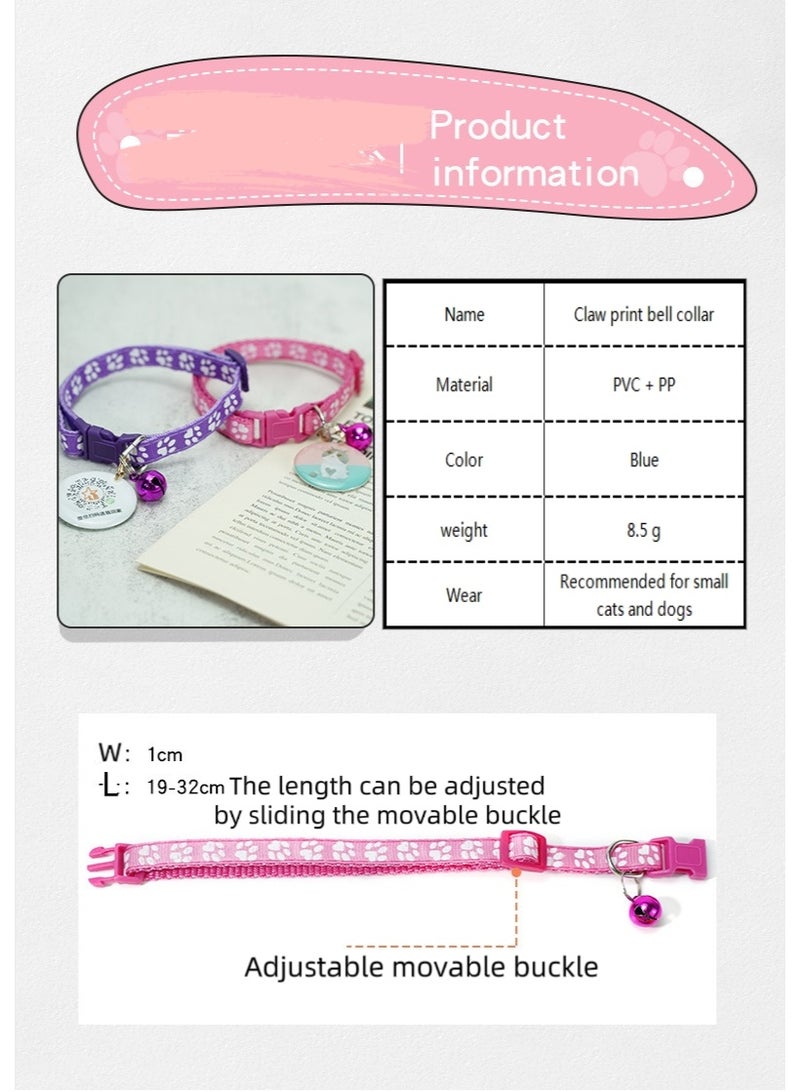 Universal for cats and dogs, dogs, cats, collars, small and medium-sized dogs, Teddy, adjustable pet leash, collars, bells, collars - Image 3