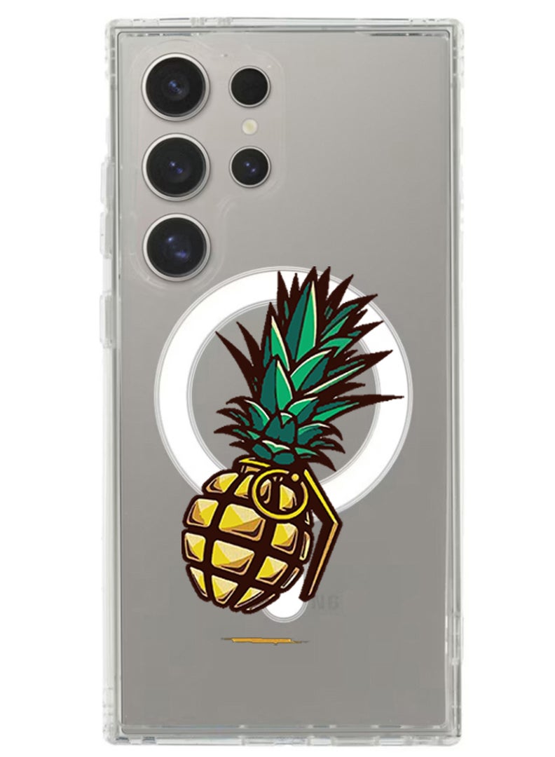 Theodor Magnetic Case for Samsung Galaxy S24 Ultra 6.8-inch Compatible with MagSafe Wireless Charging, Shockproof Phone Bumper Cover piner apple lock - Image 1