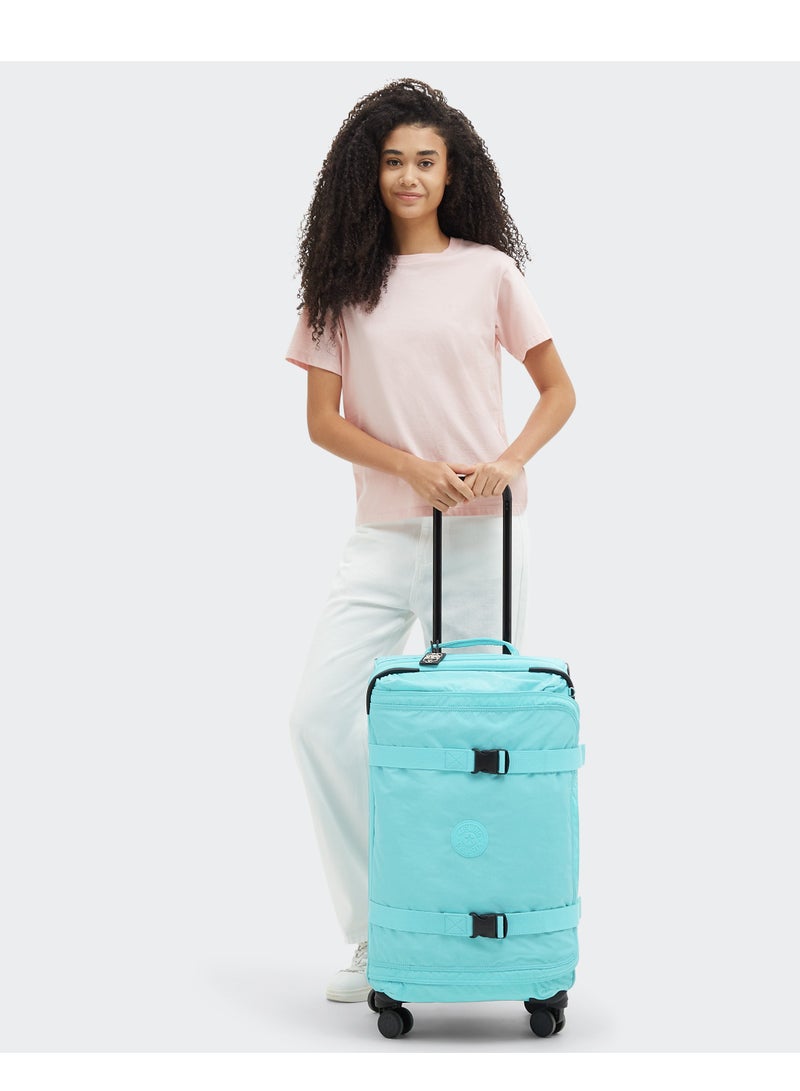 كيبلينغ حقيبة سفر متوسطة بعجلات أربع Basic Plus Spontaneous مقاس 66 سم / 25 بوصة، الوزن 3.72 كجم، السعة 71 لتر، اللون أزرق داكن (Deepest Aqua) - Image 3