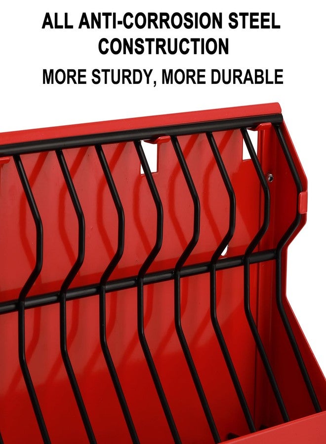 Mayouko 11 Slots Pliers Rack Organizer Holder, For Standard & Wide Pliers, All Steel, Fits in Toolbox Drawer, Chest, Pegboard, Tilt Feature, 11 Slots x 0.92" - Image 5