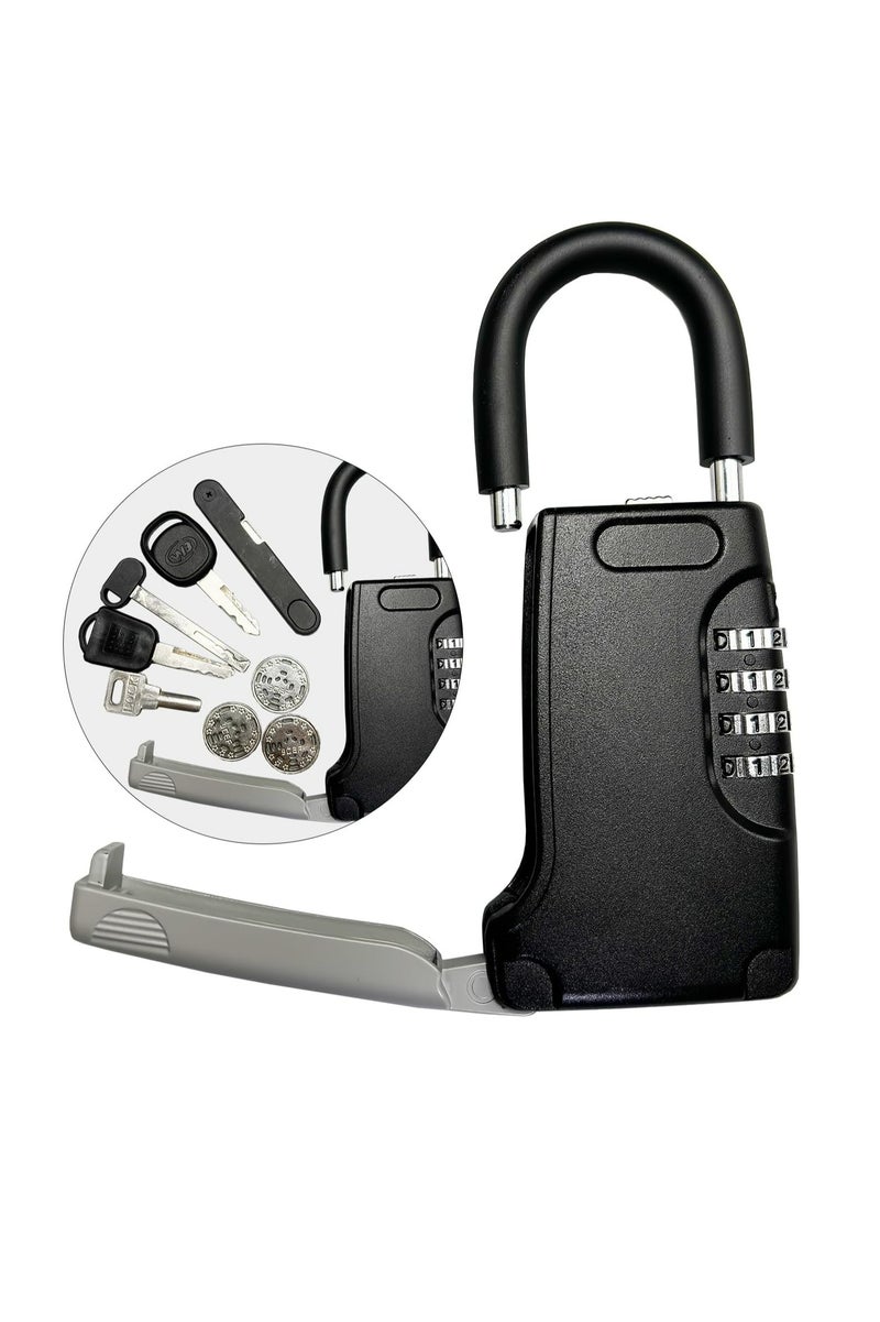 Oasisgalore Portable Key Storage, Metal Key Safe Box with Beam,  Combination Lock Box for Home - Image 1