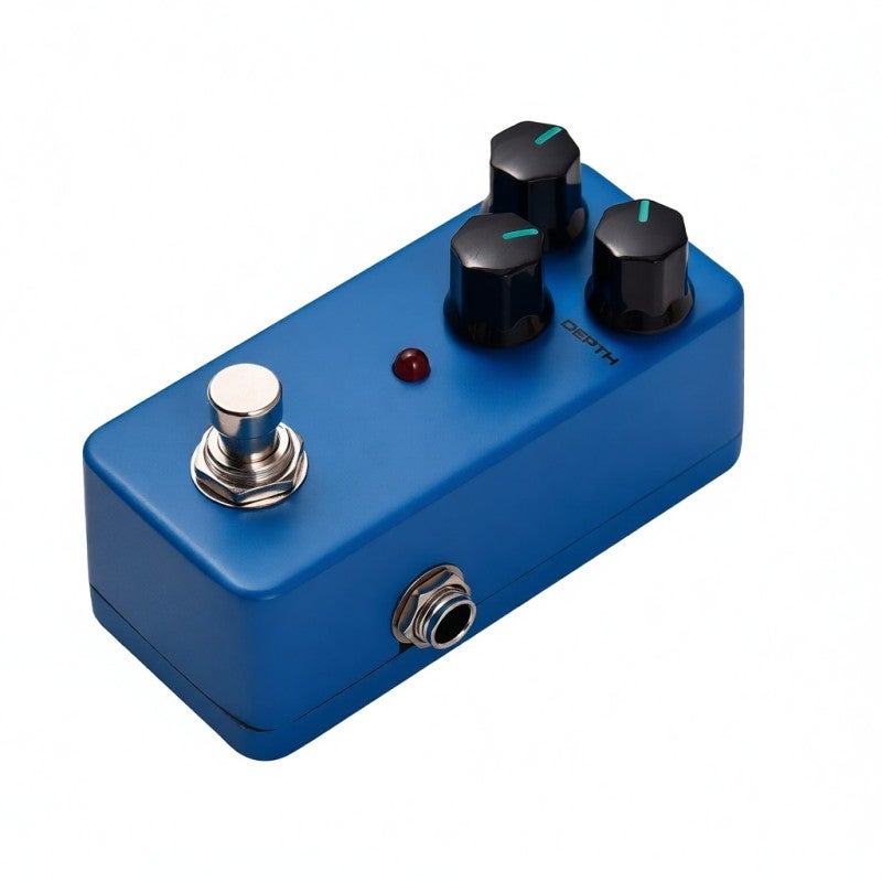 KOKKO Vibrato Electric Guitar Effect Pedal: Blue Full Metal Shell, 3 Functional Knobs, True Bypass - Compact Durable Design for Electric Guitar Players - Image 1