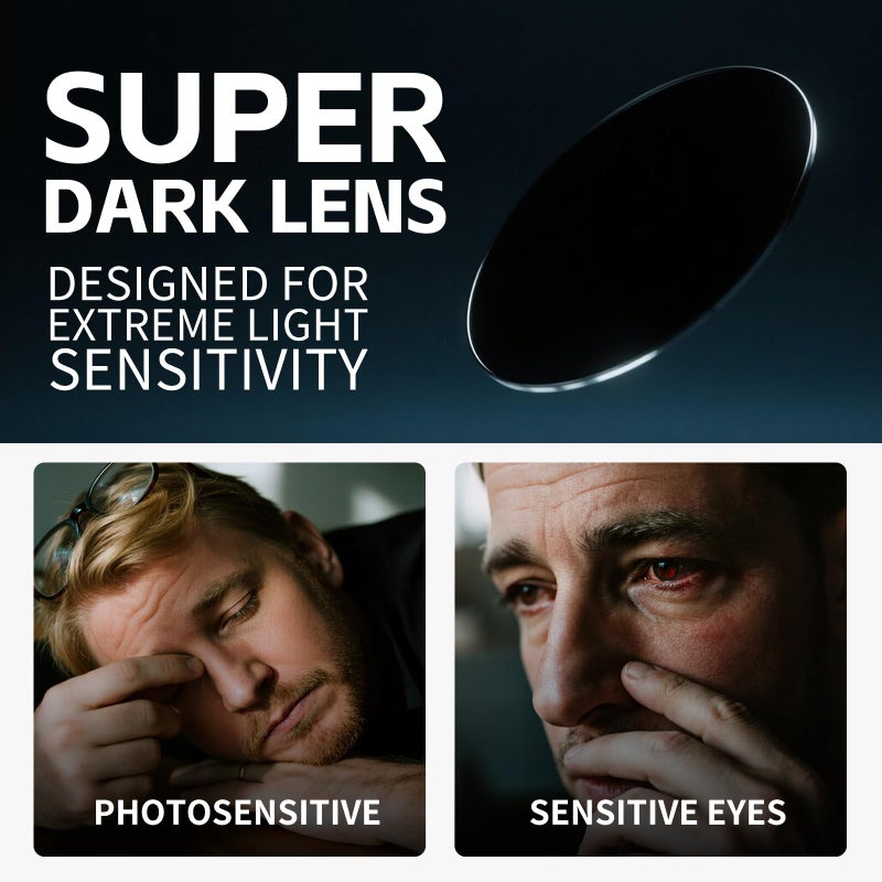 MAXJULI XXL Size Double Extra Large Z87 Sunglasses for Big Wide Heads Men TR90 Ultralight UV400 Protection Glasses 8228 (Matte Black Frame/Extra Dark Lens Polarized) - Image 2