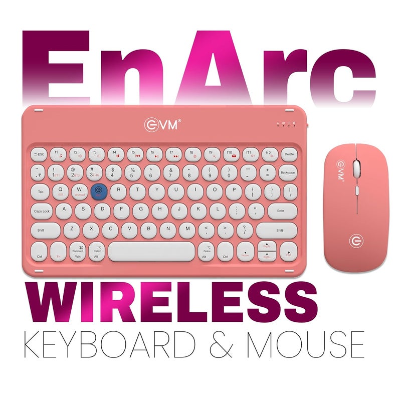 EVM مجموعة لوحة المفاتيح والفأرة اللاسلكية EnArc، بطارية قابلة للشحن، بلوتوث 5.0 + 2.4G، نحيفة ومحمولة، نقرة صامتة، ضمان سنة واحدة (WLKM&EWLM-360) - Image 2