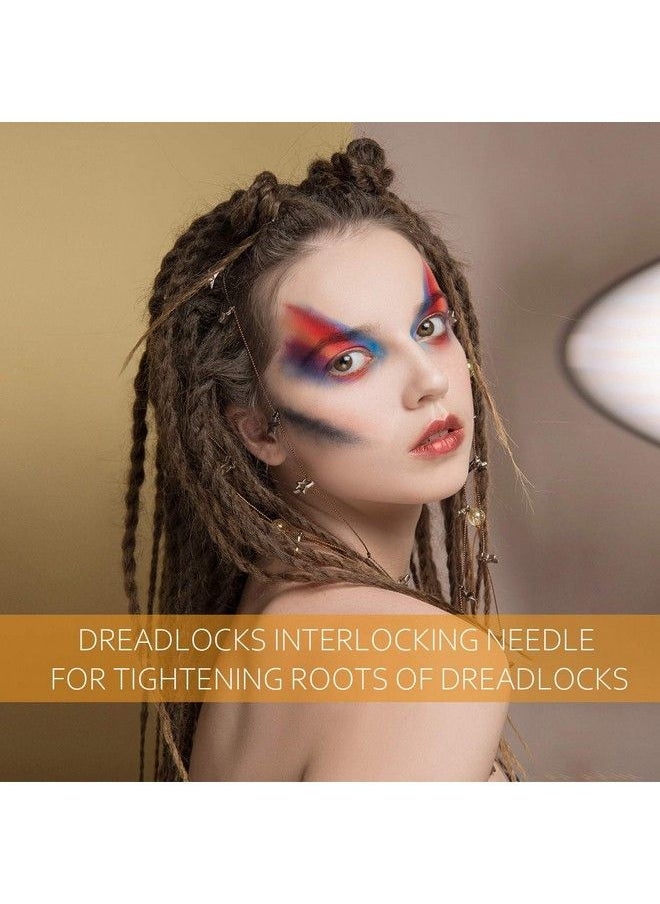 WILLBOND - 4 Pieces Sisterlock Retighten Tool Dreadlock Tool For Hair Dreadlock Crochet Needle Loc Needle For Dreads Dread Crochet Needle For Hair Extensions Styling Tools Loc Maintenance (Rose Gold Gold) - Image 1