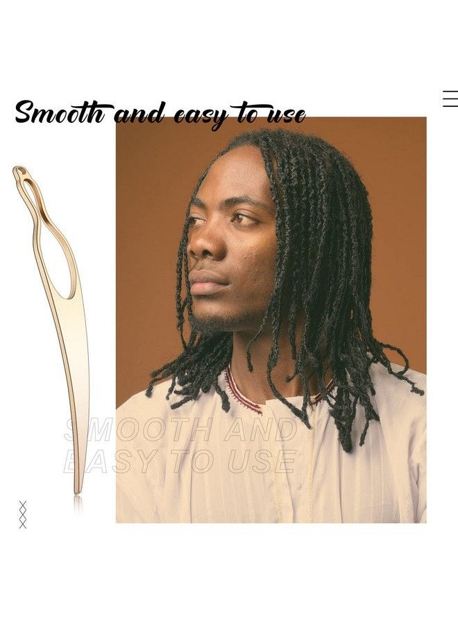 WILLBOND - 4 Pieces Sisterlock Retighten Tool Dreadlock Tool For Hair Dreadlock Crochet Needle Loc Needle For Dreads Dread Crochet Needle For Hair Extensions Styling Tools Loc Maintenance (Rose Gold Gold) - Image 1