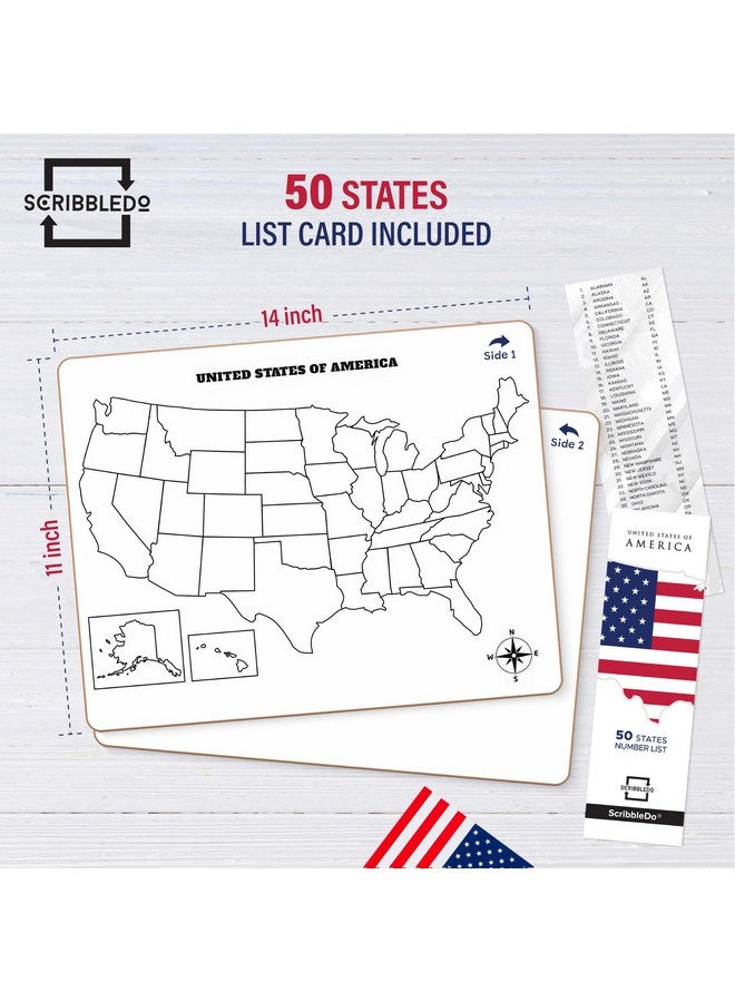 United States Map For Classroom Dry Erase Board For Kids Map Of The United States 11”X14” White Board Teacher Student Classroom Learning Practice Travel Usa Whiteboard