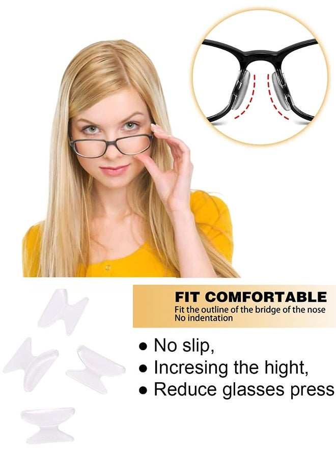 Tersely [5-Pairs] Nose Pads,Anti-slip Pads Nose Cushions Stick on Silicone For Glasses Spectacles Eyeglass Sunglass, 2.5 mm Thick - Image 4
