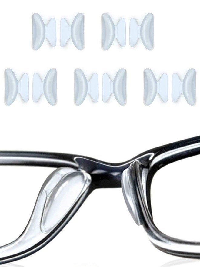 Tersely [5-Pairs] Nose Pads,Anti-slip Pads Nose Cushions Stick on Silicone For Glasses Spectacles Eyeglass Sunglass, 2.5 mm Thick - Image 1