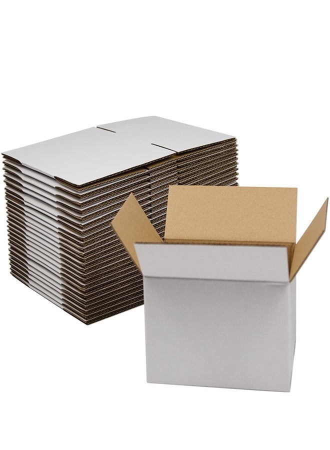 Sodissa 7x5x4 Inches Shipping Boxes, White Corrugated Cardboard Boxes for Small Bussiness, 25 Pack - Image 1