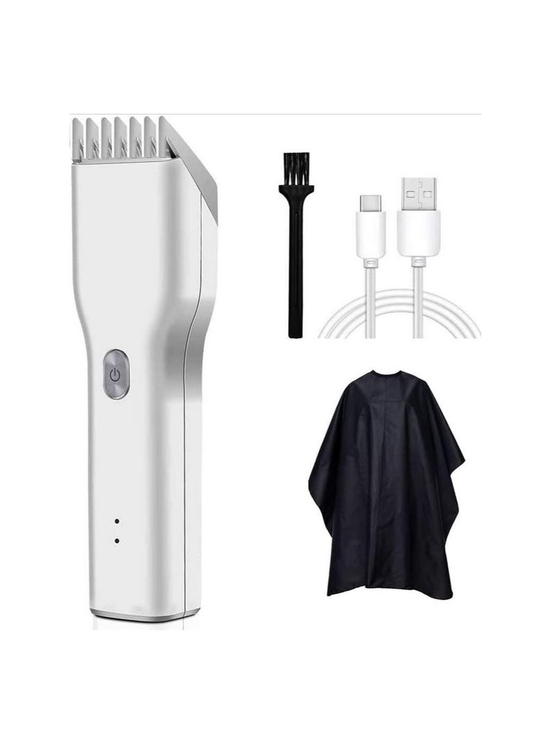 Electric Hair Clippers for Men, Professional Cordless Head Shaver USB Rechargeable Men's Hair Clippers One Button Locks Haircut Lengths from 0.7-21mm for Family Use (USB Cable Included) (White). - Image 5