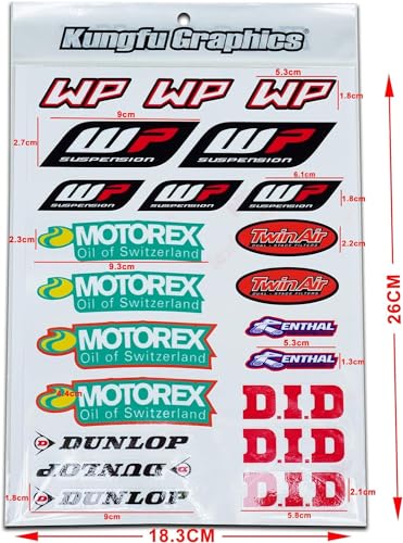 Kungfu Graphics Micro Sponsor Logo Racing Sticker Sheet Universal (7.2X 10.2 inch), White, MSS (19) - Image 3